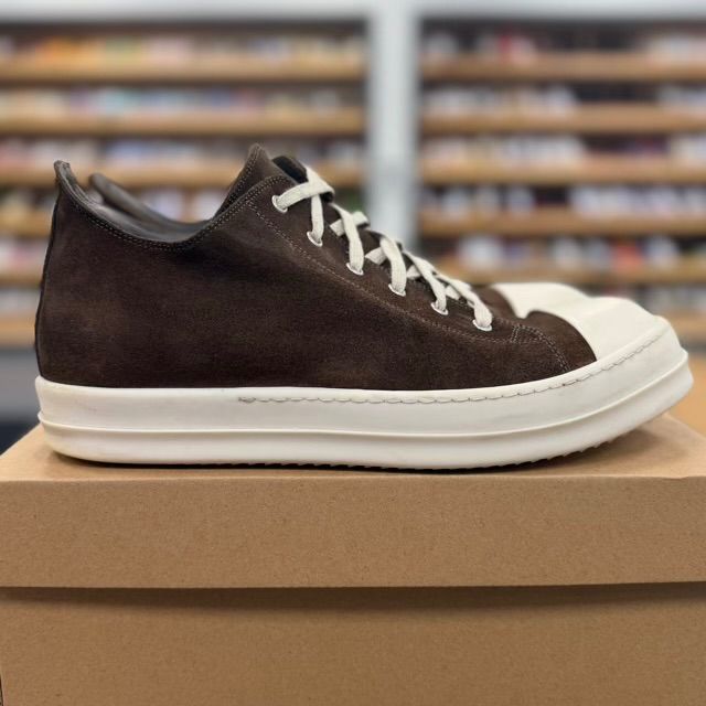 Rick Owens Suede Low Ramones (Brown) - Preowned