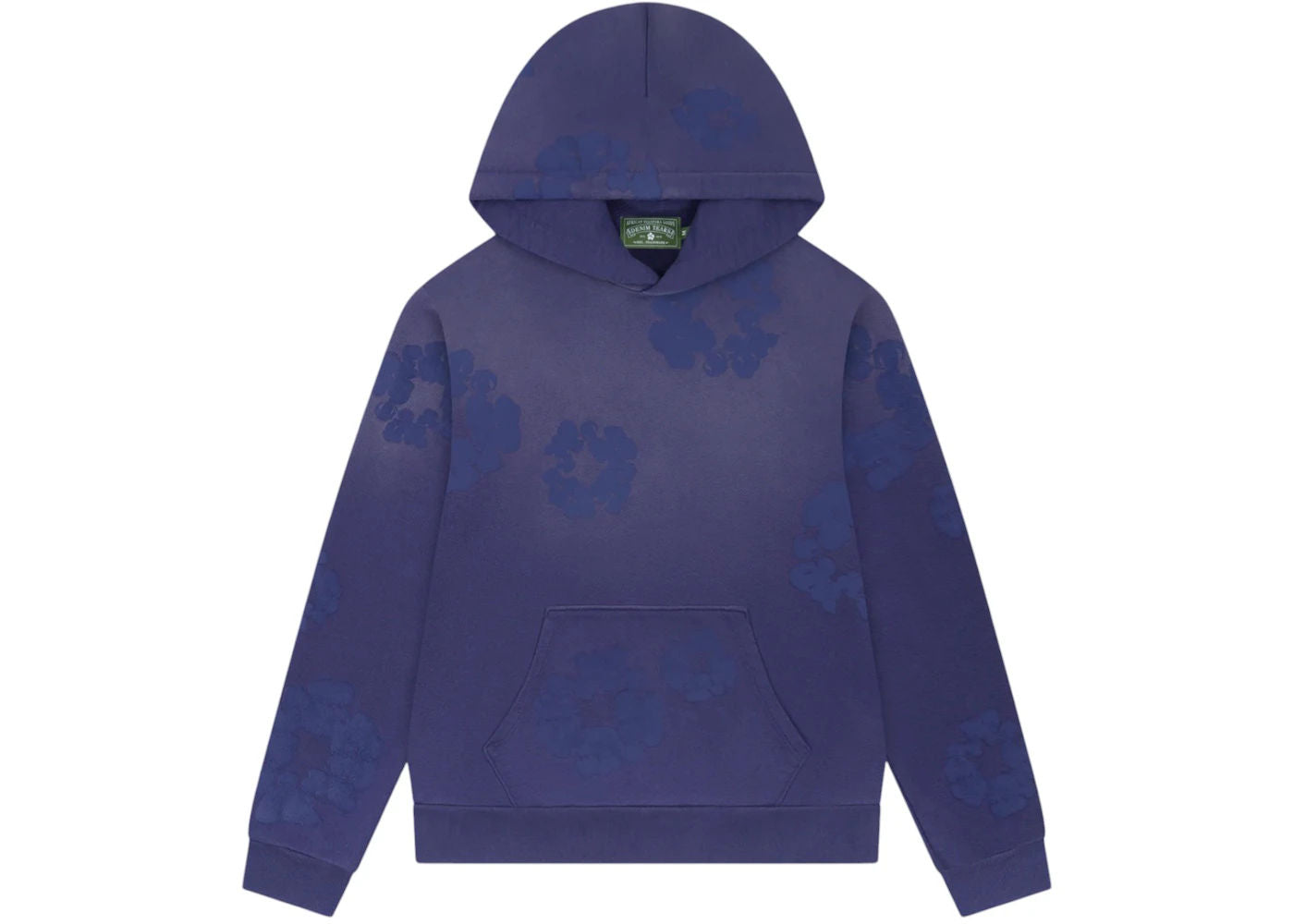 Denim Tears Mono Cotton Wreath Hoodie Washed Blue - Preowned