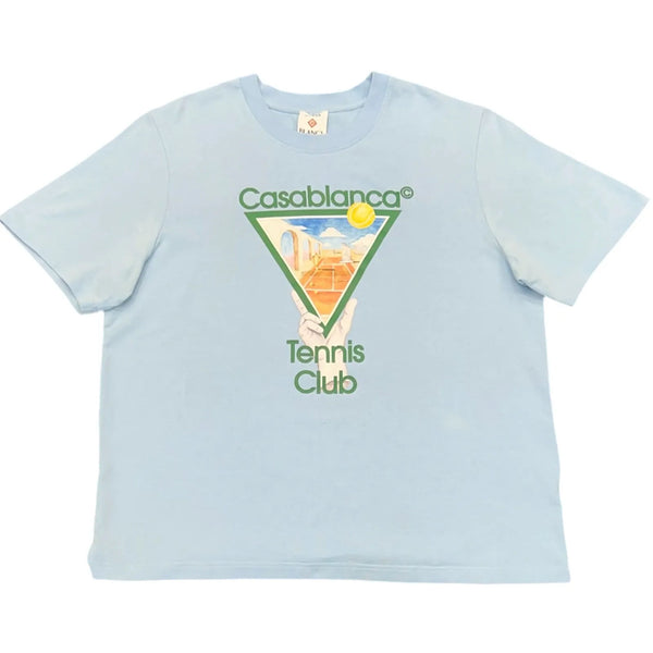 Casablacnca Tennis Club Tee (Light Blue) - Preowned