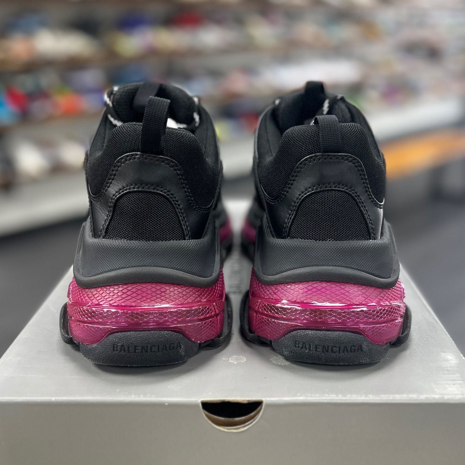 Balenciaga Triple S Clear Sole Neon Pink - Preowned