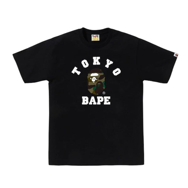 Bape 1st Camo Tokyo College Tee (Black/Green)