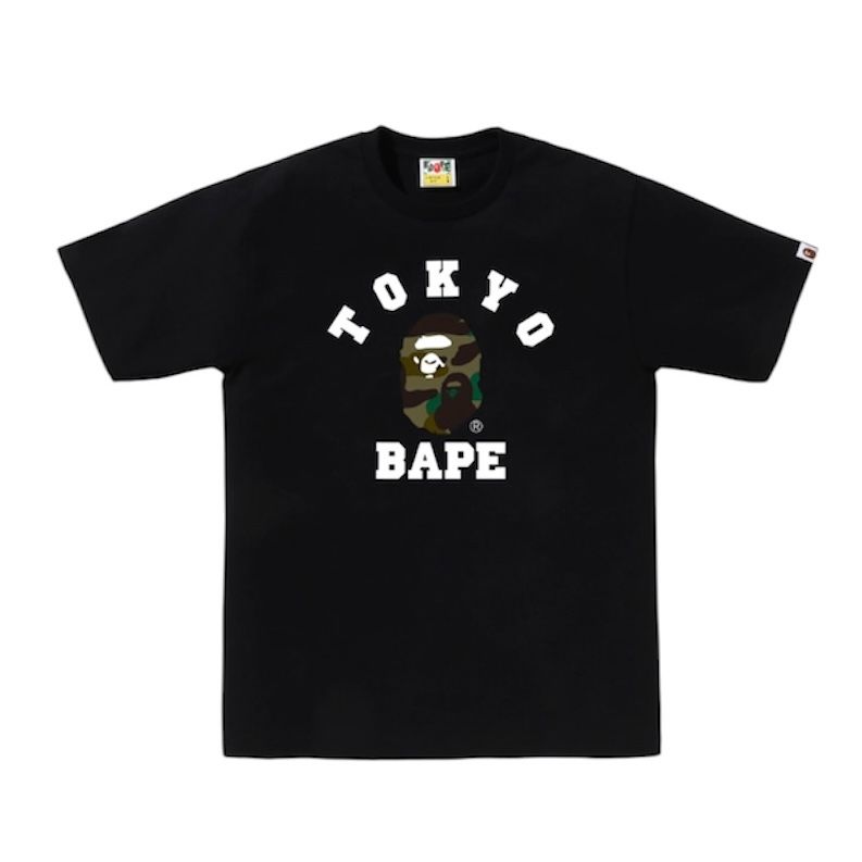 Bape 1st Camo Tokyo College Tee (Black/Green)