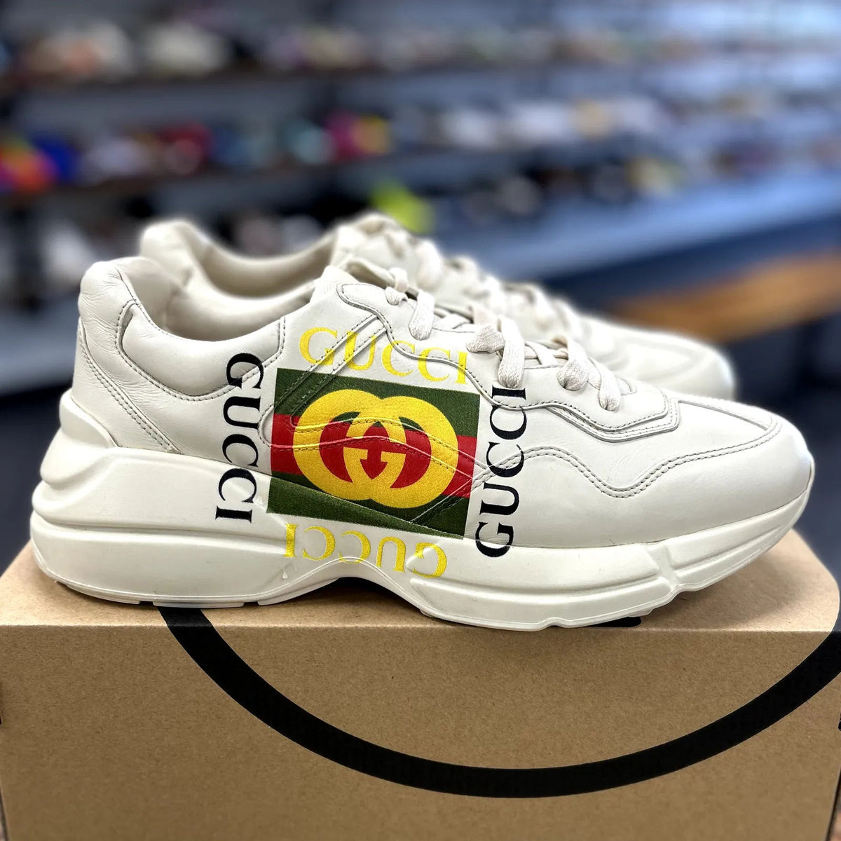 Gucci Rhyton Logo Ivory - Preowned