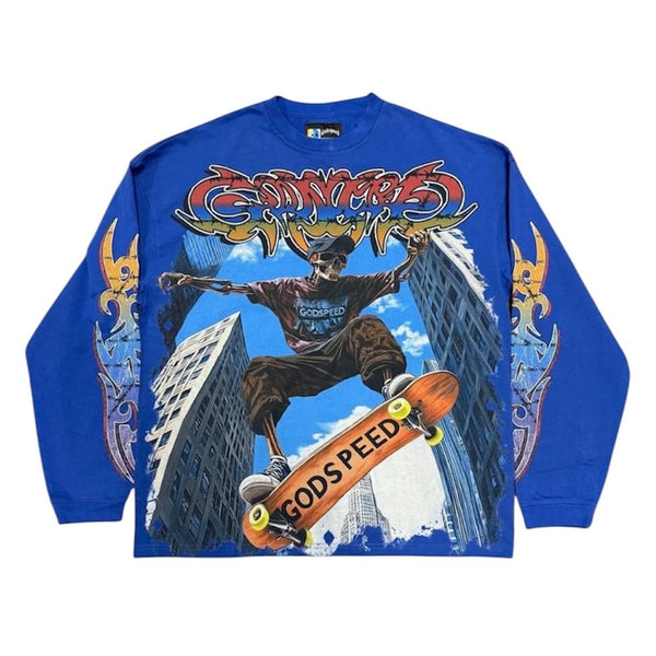 Godspeed Ollie L/S Tee (Blue) - Preowned