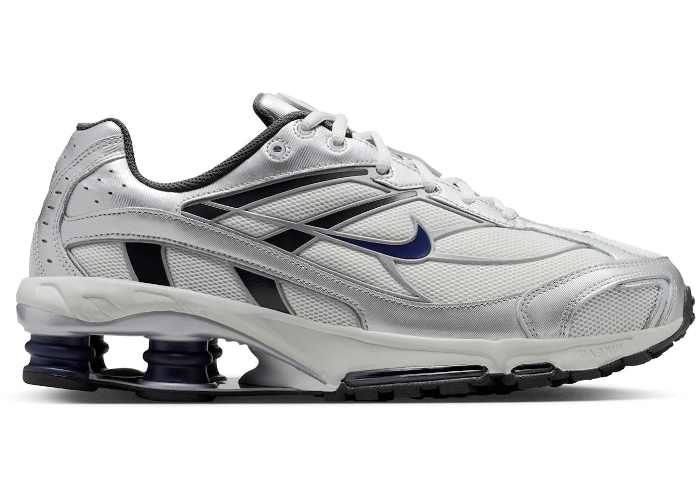 Nike Shox Ride 2 Photon Dust Metallic Silver Navy - Preowned