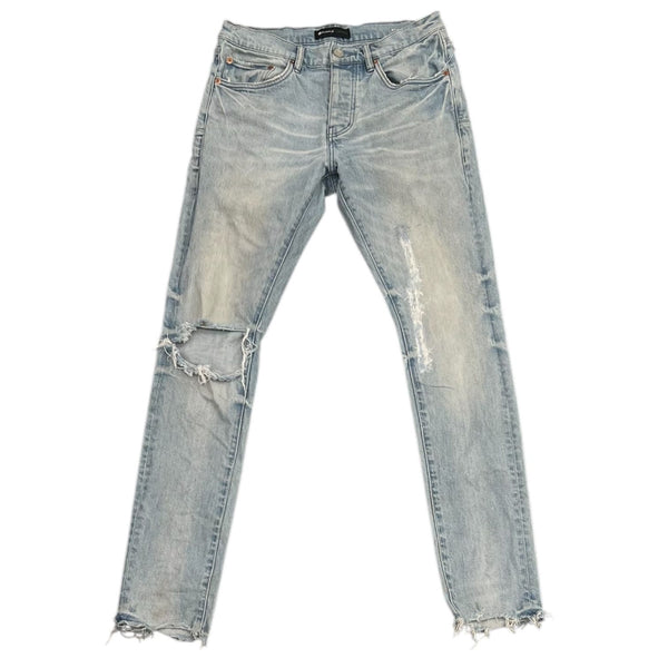 Purple Distressed Skinny Jeans - Preowned