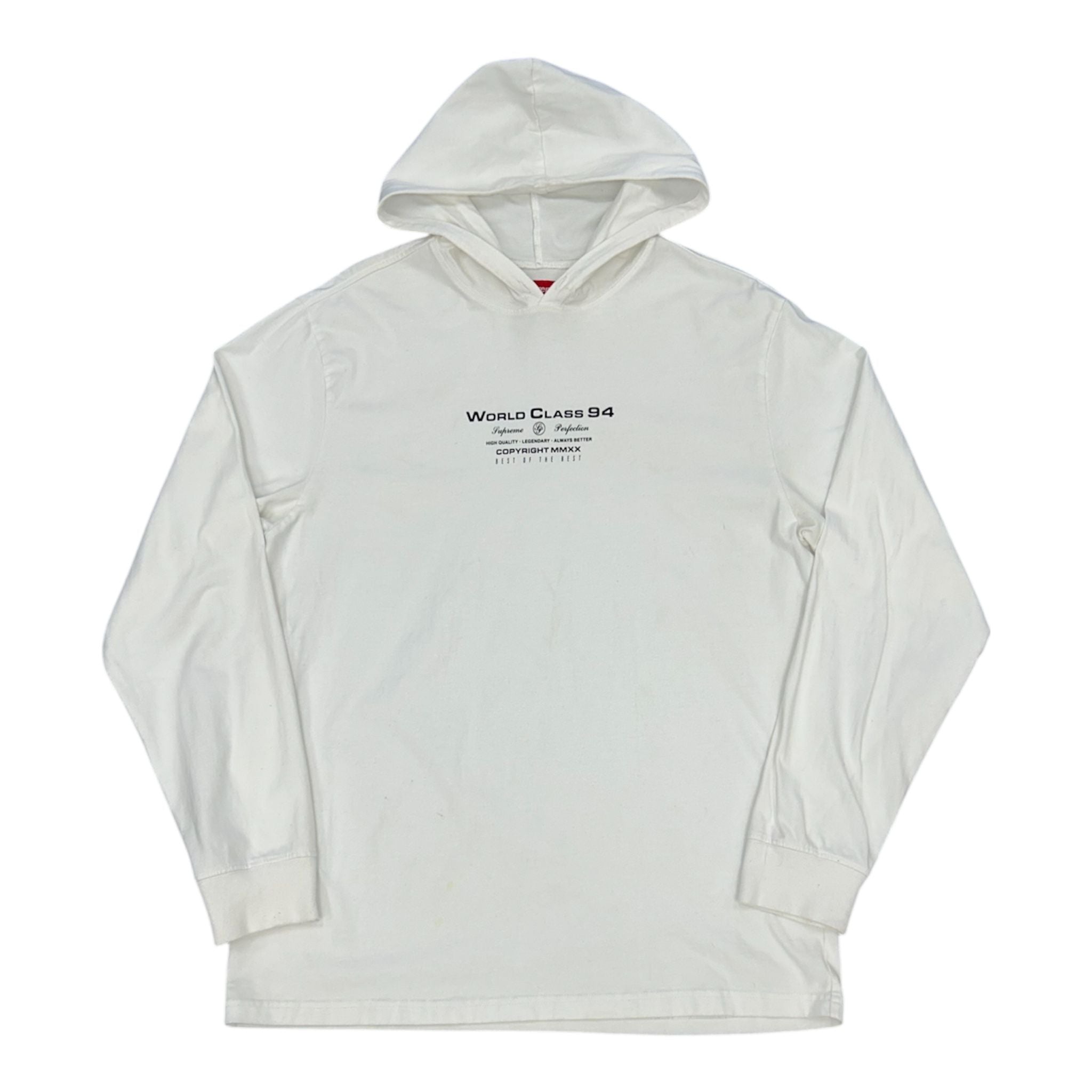 Supreme Best Of The Best Hooded L/S Top White - Preowned