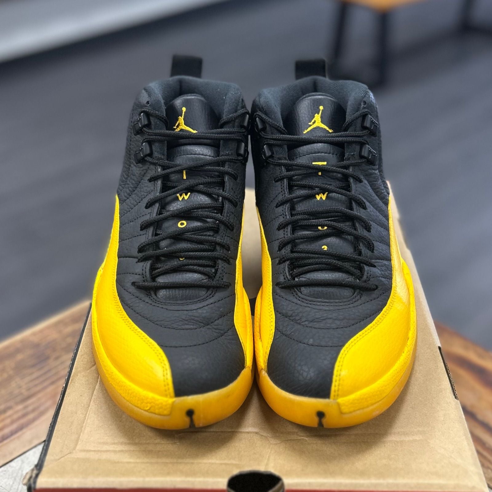 Jordan 12 Retro Black University Gold - Preowned