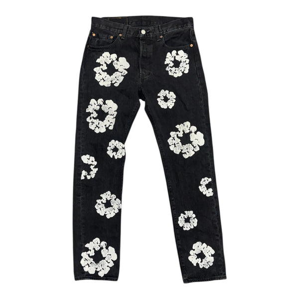 Denim Tears x Levi's Cotton Wreath Jean Black - Preowned