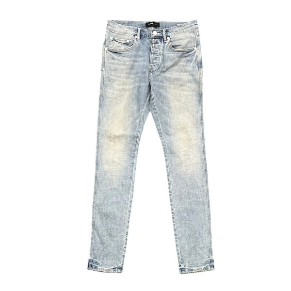 Purple Low Rise Skinny Jeans 'Light Indigo/White' - Preowned
