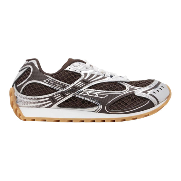 Bottega Vaneta Wmns Orbit Sneakers Brown Silver - Preowned