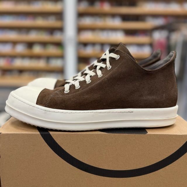 Rick Owens Suede Low Ramones (Brown) - Preowned