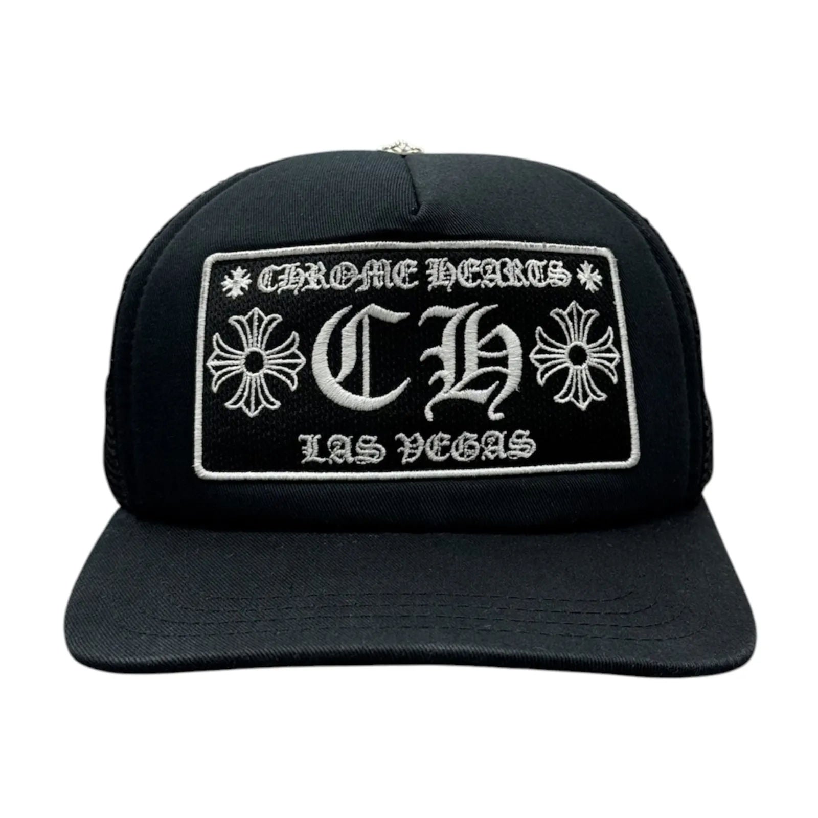 Chrome Hearts CH Las Vegas Trucker Hat Black/Black - Preowned