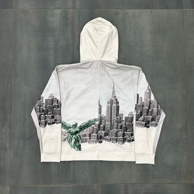 Who Decides War Angel Over City Zip Up - Preowned