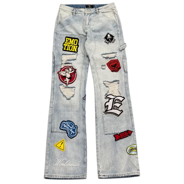 Mixed Emotion Worker Jeans (Light Wash) - Preowned