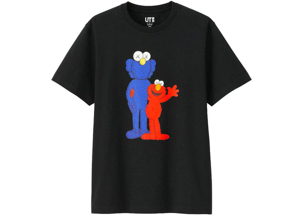 KAWS x Uniqlo x Sesame Street BFF Elmo Tee Black - Preowned