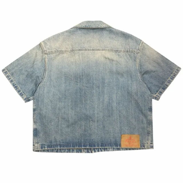 Prada Denim Bowling Shirt (Navy)