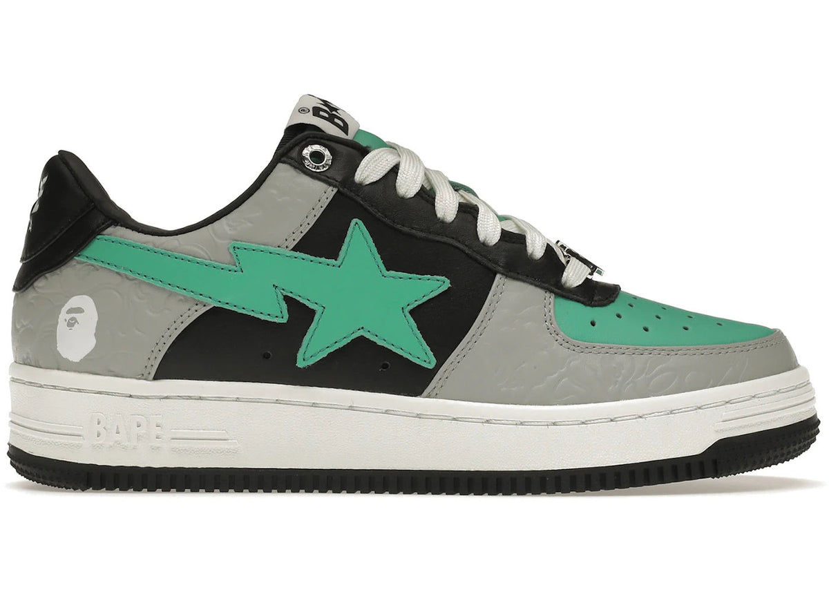 A Bathing Ape Bape Sta Low Grey Green - Preowned