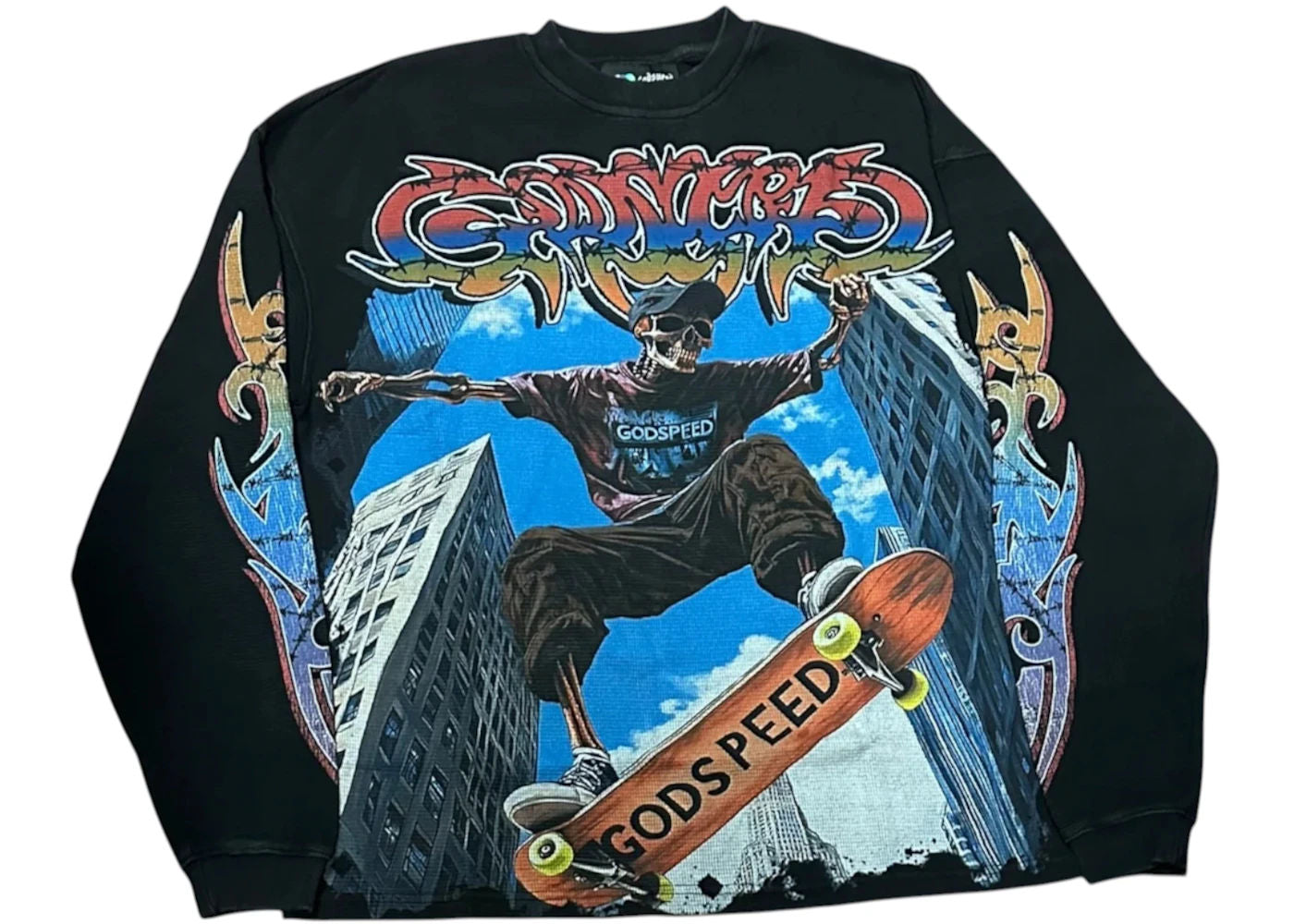 Godspeed Ollie L/S Thermal T-shirt Black Wash - Preowned