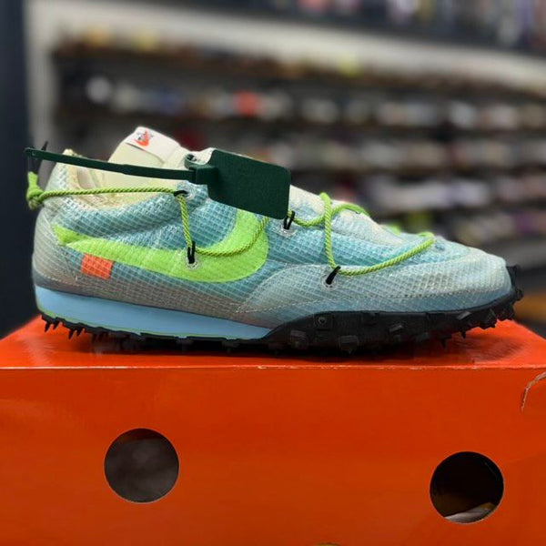 Nike Waffle Racer Off-White Vivid Sky (Women's) - Preowned
