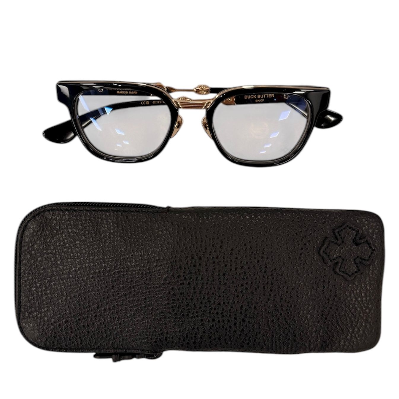 Chrome Hearts Duck Butter Gold Platted Glasses (Black)