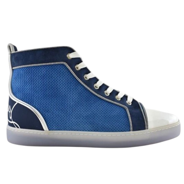 Christian Louboutin Fun Flat Ludwig High Sneaker (Blue) - Preowned