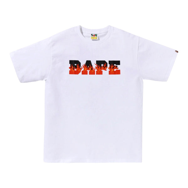 BAPE Flame Ape Head Tee White/Red