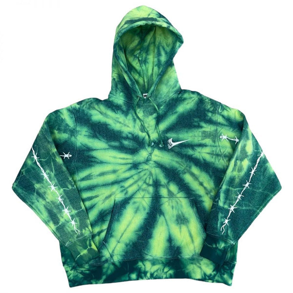Warren Lotas Skull Swoosh Tie-Dye Hoodie (Green) - Preowned