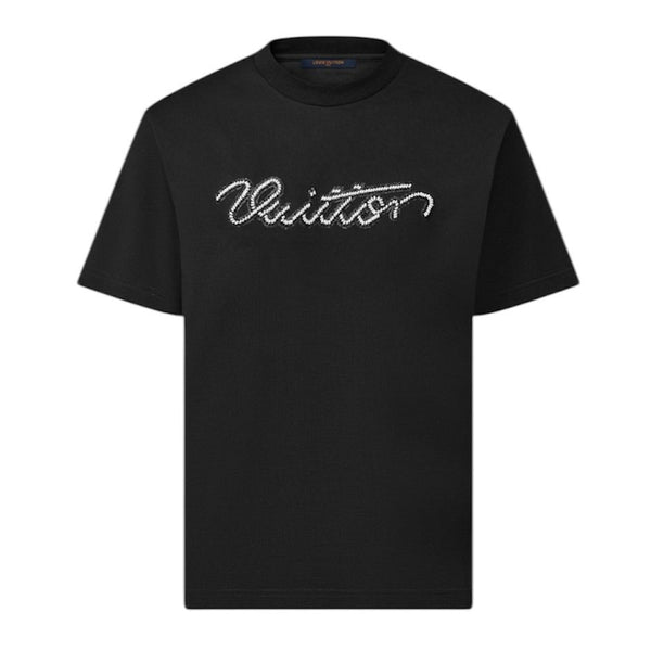 Louis Vuitton Embelished Signature Tee (Black) - Preowned