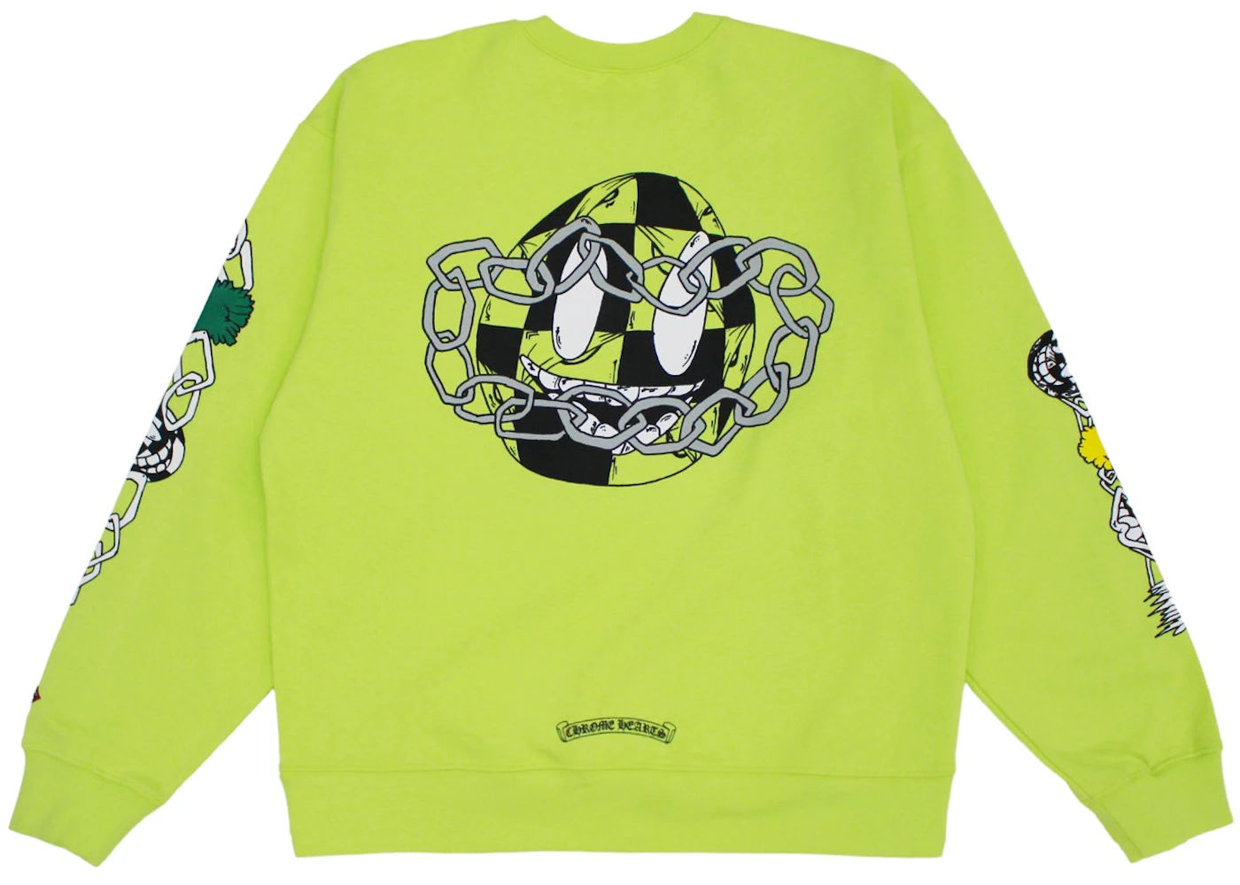 Chrome Hearts Matty Boy Link Crewneck Sweatshirt (Lime Green)