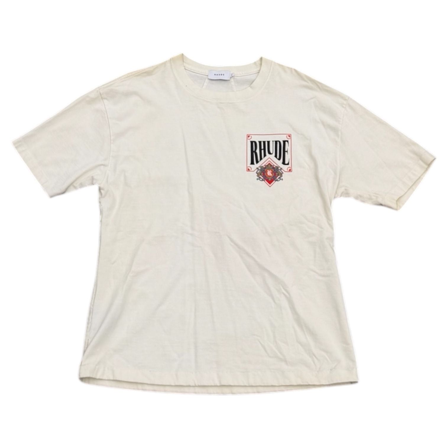 Rhude Wild Card Tee Vintage (White) - Preowned