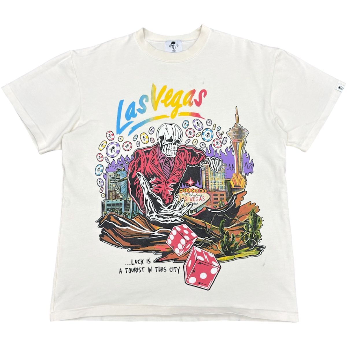 Warren Lotas Las Vegas Luck Tee (Cream) - Preowned