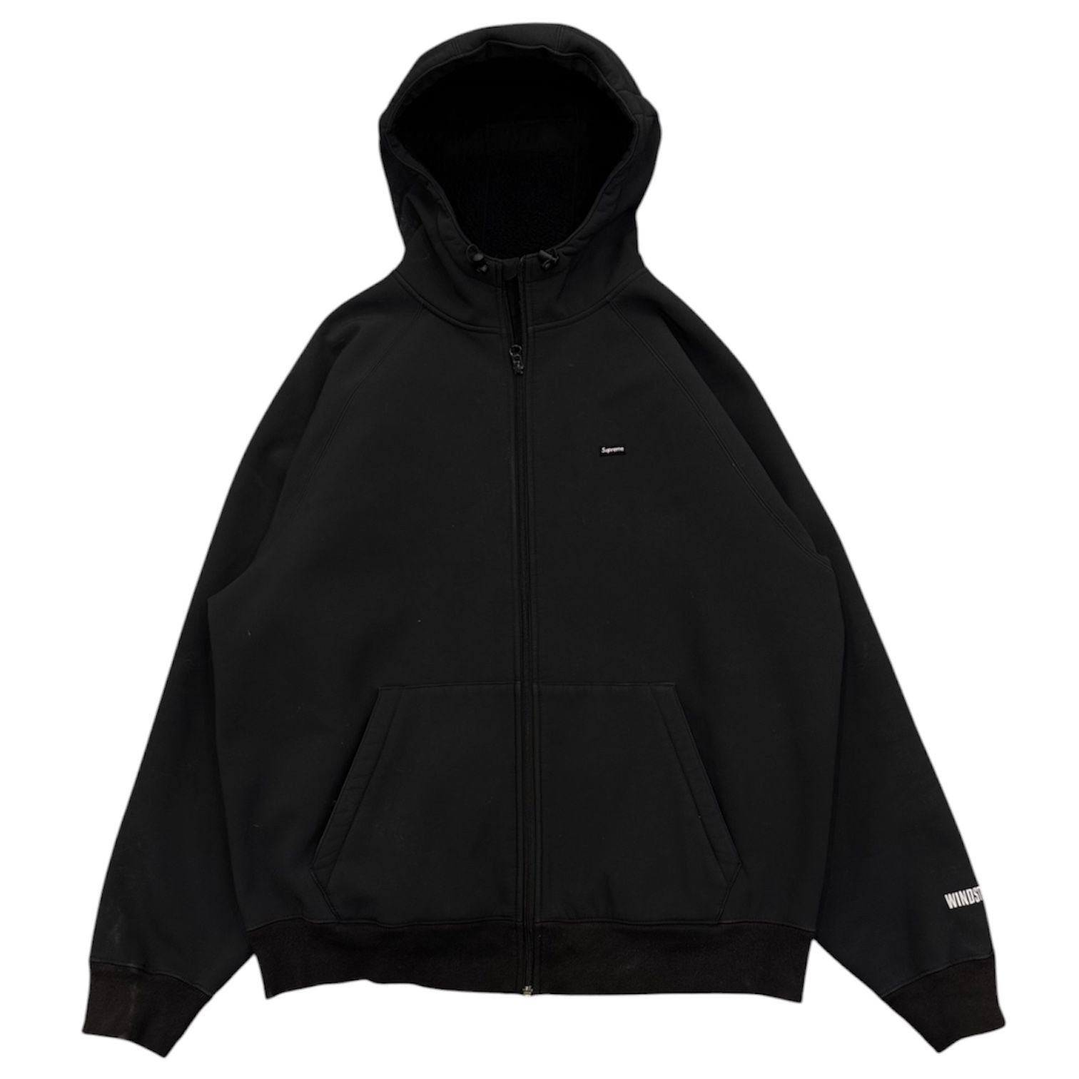Supreme WINDSTOPPER Zip Up Hooded Sweatshirt (FW22) (Black) - Preowned