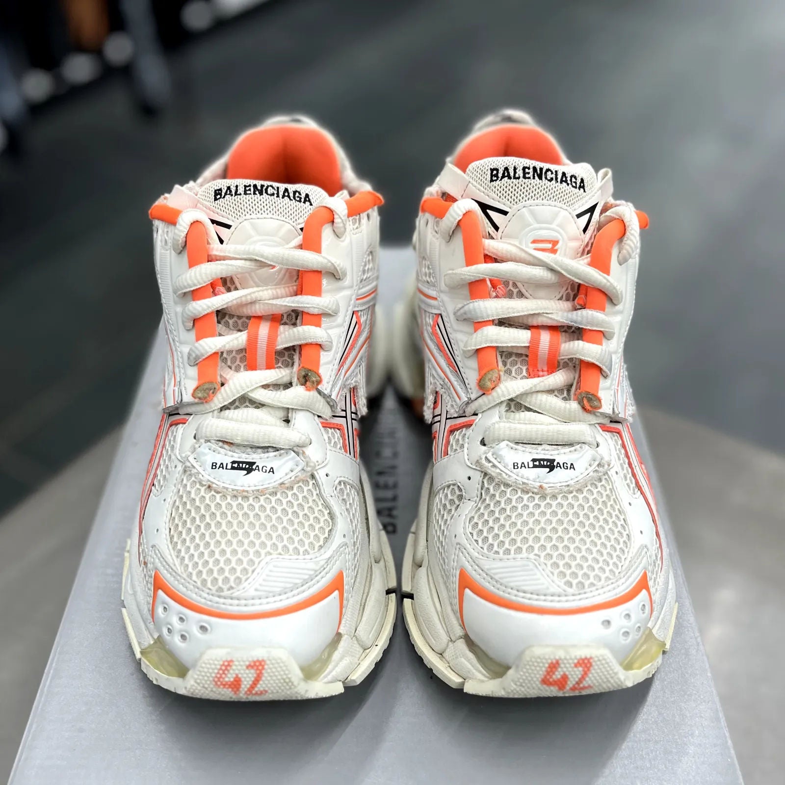 Balenciaga Runner Trainer Fluo Orange - Preowned