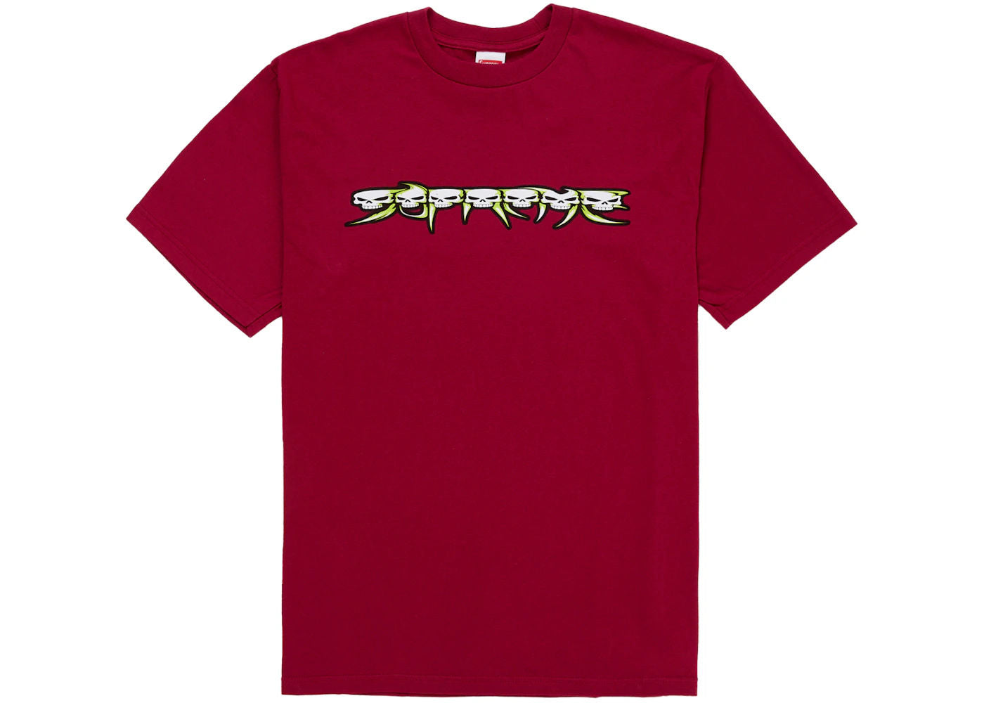 Supreme Skulls Spellout Tee Cardinal