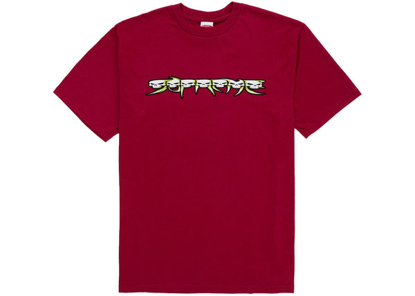 Supreme Skulls Spellout Tee Cardinal