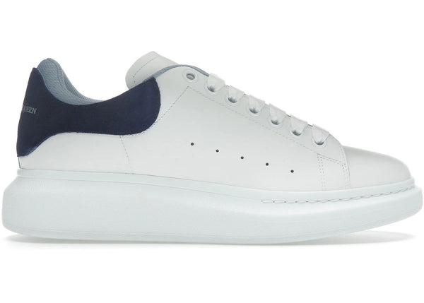 Alexander McQueen Oversized Double Heel White Navy Light Blue - Preowned
