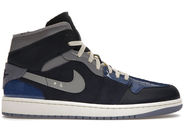 Jordan 1 Mid SE Craft Obsidian French Blue Ashen Slate White - Preowned