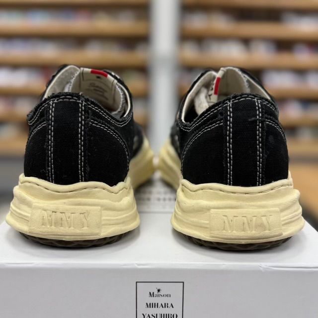 Maison Mihara Yasuhiro Hank Vintage Sole Canvas Low Black - Preowned