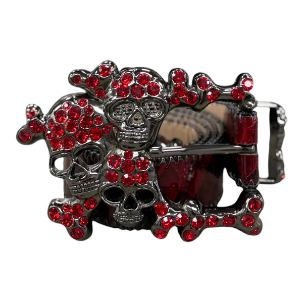 BB Simon Belt Skull Pile (Black/Red)