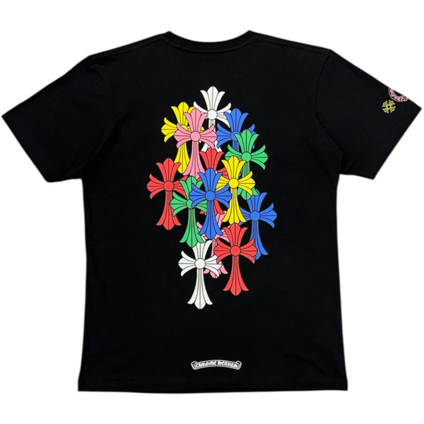 Chrome Hearts Multi Color Cross Cemetery Tee (Black) - Preowned