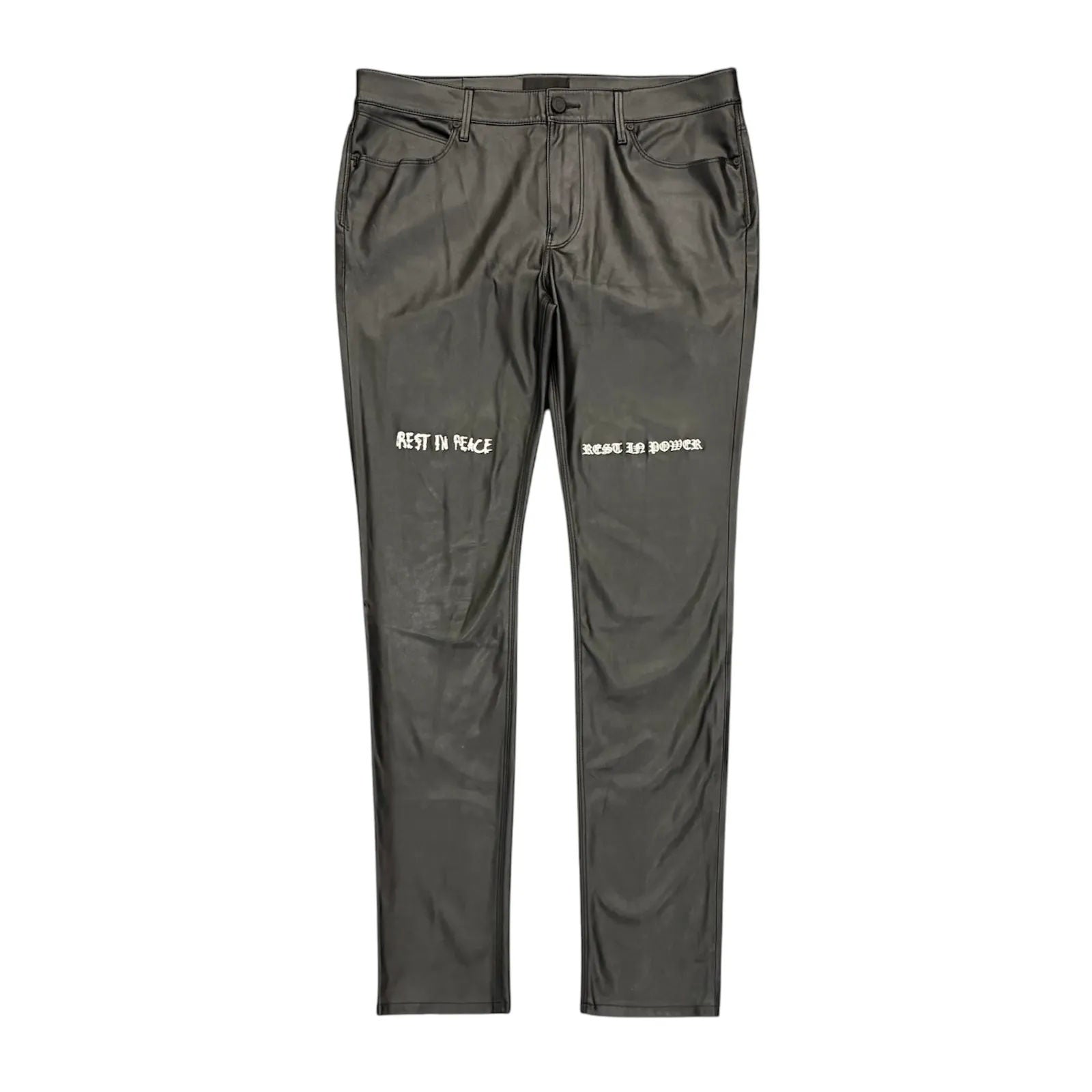 RTA Bryant Faux Leather Rest in Peace Pants (Black) - Preowned