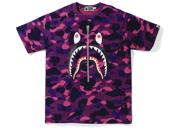 BAPE Color Camo Shark Tee Purple