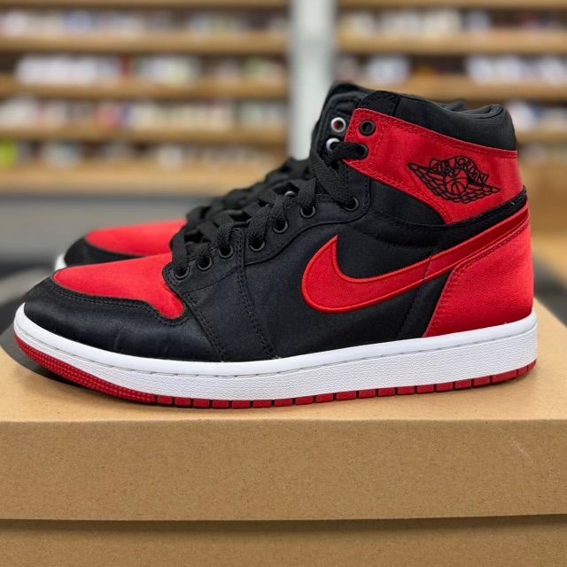 Jordan 1 Retro High OG Satin Bred (Women's) - Preowned