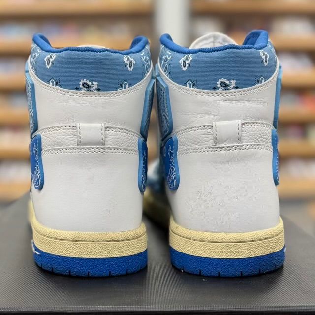 AMIRI Skel Top Hi Bandana White Blue - Preowned