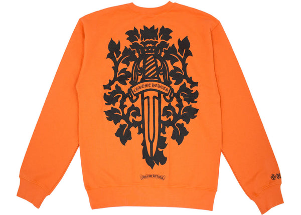 Chrome Hearts Vine Dagger Crewneck Sweatshirt Orange/Black - Preowned