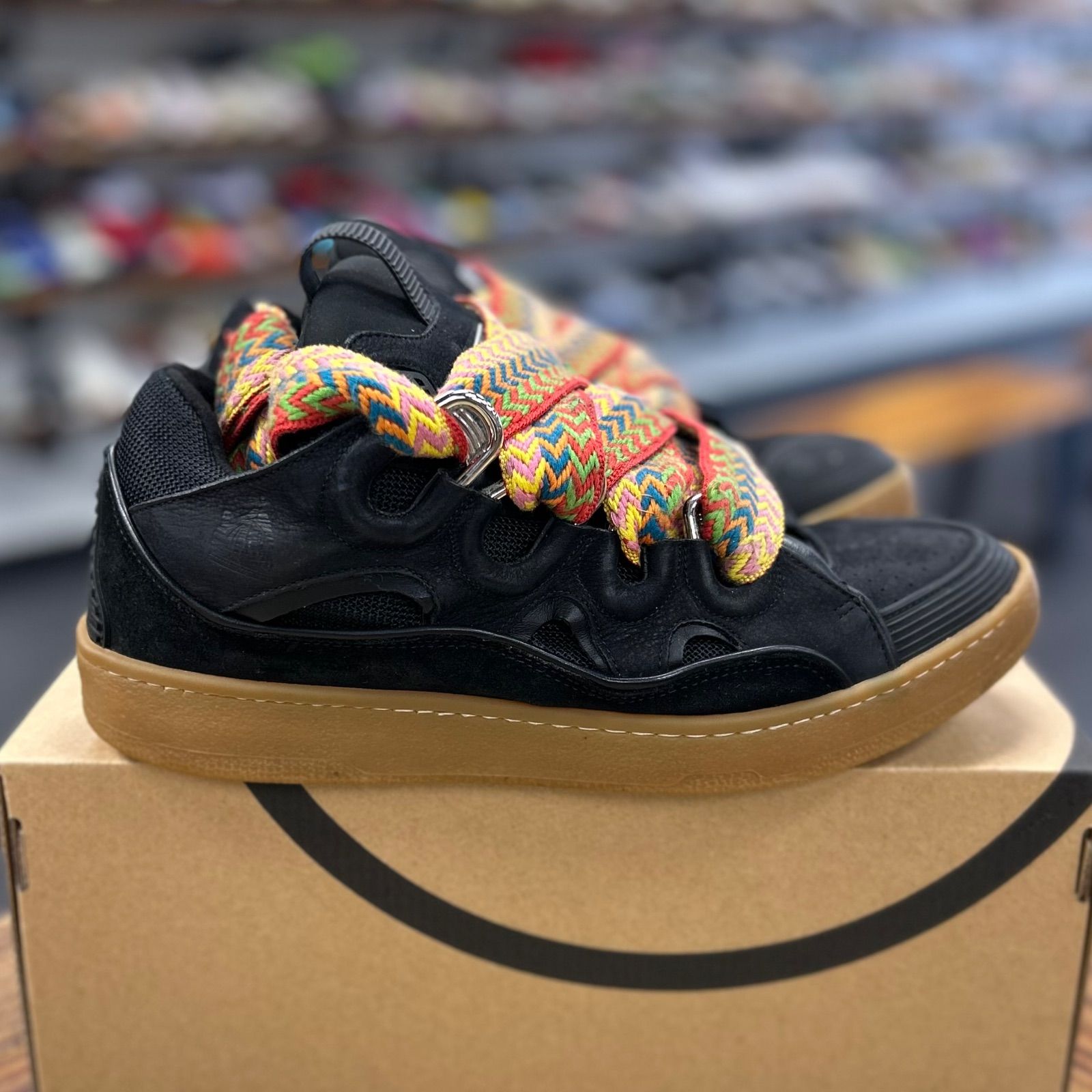Lanvin Leather Curb Black Gum - Preowned