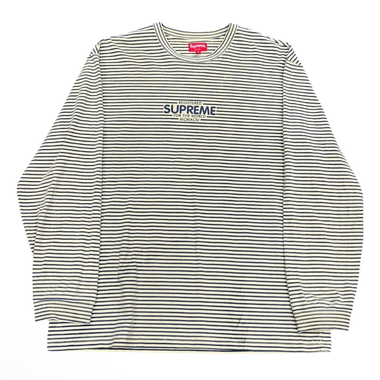 Supreme Micro Stripe L/S Top (Natural) (FW20) - Preowned
