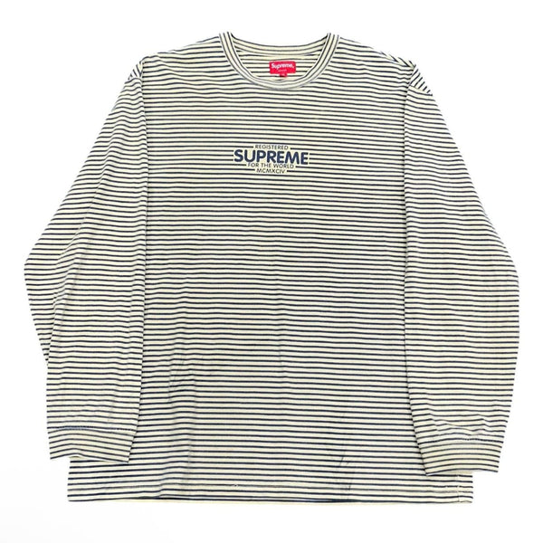 Supreme Micro Stripe L/S Top (Natural) (FW20) - Preowned