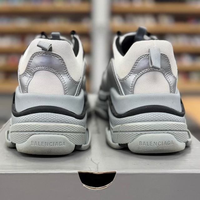Balenciaga Triple S Silver Dark Grey (Women's) - Preowned